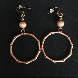 Ethnic Style Dangle Hoop Earrings